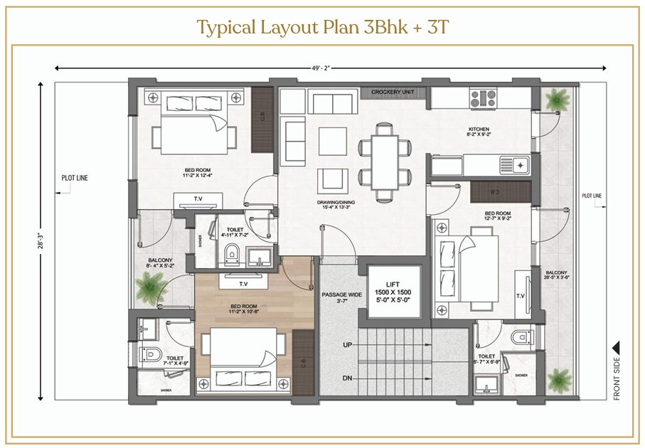 Lid-nivasa-sector-6-sohna-floor-plan-3-bhk-3-t